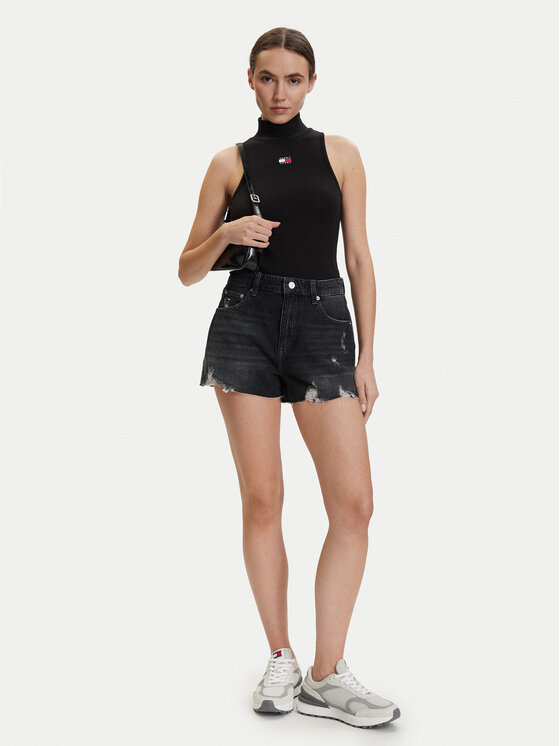 Tommy Jeans Tommy Jeans Τζιν σορτσάκια DW0DW22687 Μαύρο Regular Fit