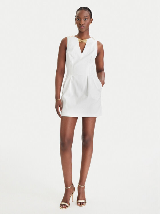 Elisabetta Franchi Elisabetta Franchi Koktejlové šaty AB-856-61E2-V490 Bílá Regular Fit