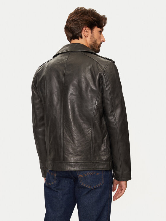 Mustang Mustang Giacca di pelle 310-23-167 Nero Regular Fit