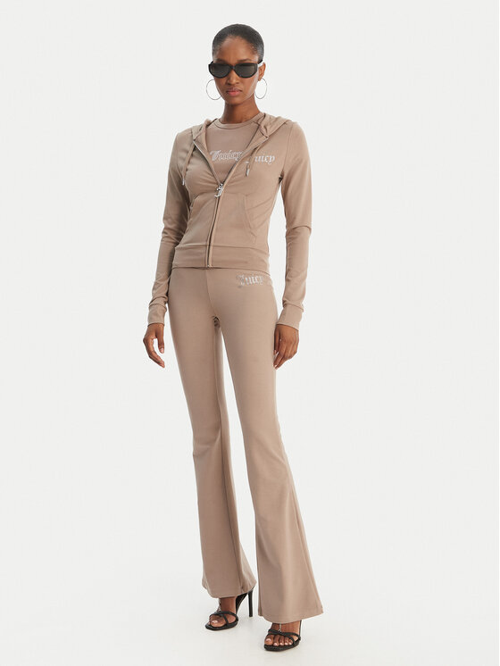 Juicy Couture Juicy Couture Majica dugih rukava Oola JCWAS126306 Bež Slim Fit