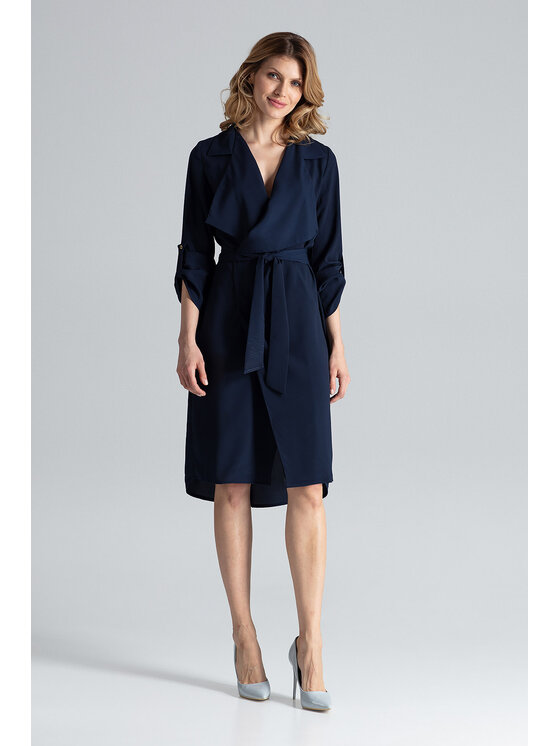 FIGL FIGL Sukienka M464 Granatowy Regular Fit
