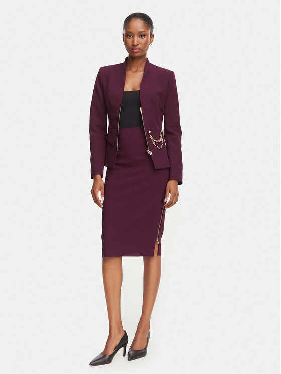 Rinascimento Rinascimento Spódnica ołówkowa CFC0130146003 Bordowy Slim Fit