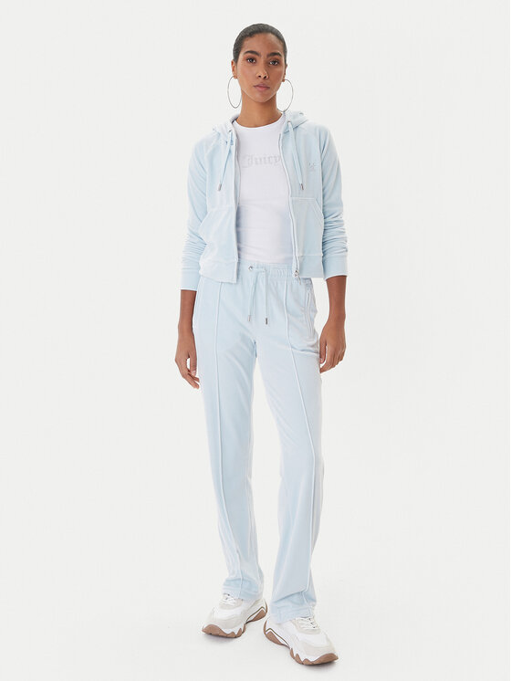 Juicy Couture Juicy Couture Majica dugih rukava Madison JCWAS225306 Svijetloplava Slim Fit