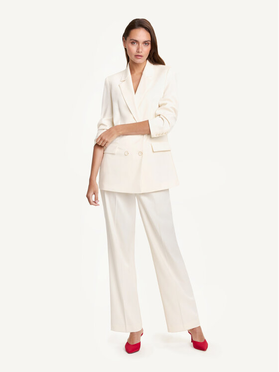 KMX KMX Marynarka 107490009 Écru Straight Fit