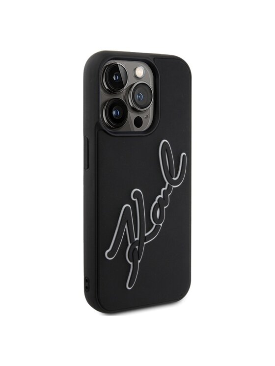 KARL LAGERFELD KARL LAGERFELD Etui na telefon 3D Rubber Signature Czarny