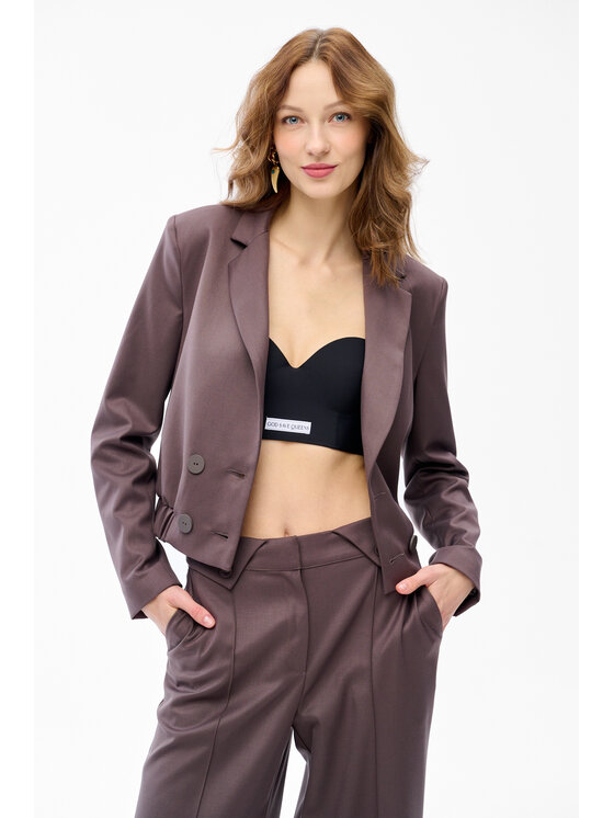 blue shadow blue shadow Marynarka Fabia Brązowy Regular Fit