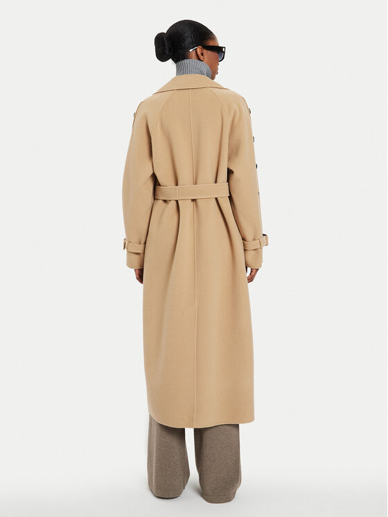 Weekend Max Mara Weekend Max Mara Płaszcz wełniany Natale 2425016021 Beżowy Regular Fit