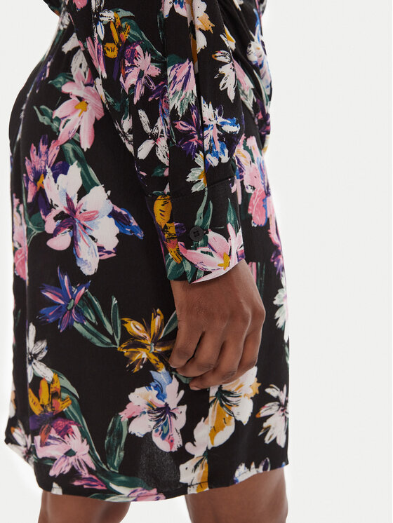 Desigual Desigual Vsakodnevna obleka Flor Acrilica 25WWVW09 Črna Regular Fit