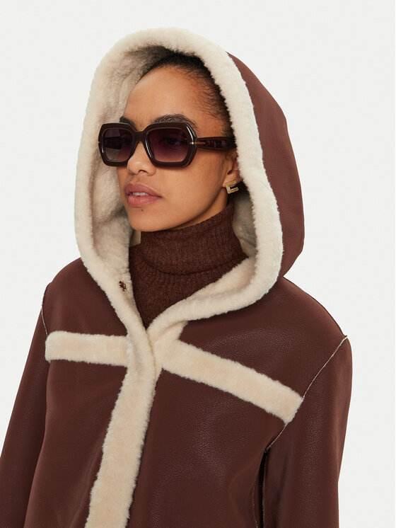 Liu Jo Liu Jo Cappotto in shearling TF4140 E0903 Marrone Regular Fit