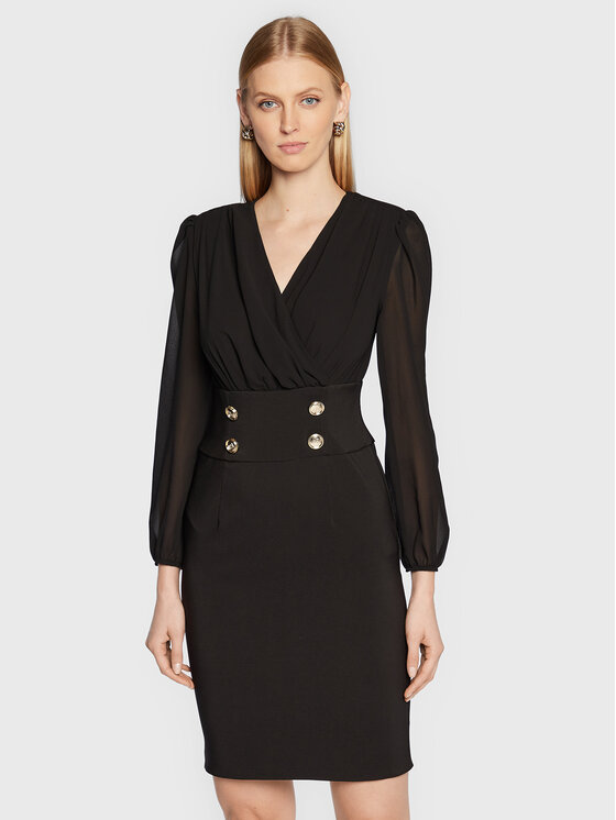 Rinascimento Vestito da giorno CFC0115556003 Nero Regular Fit
