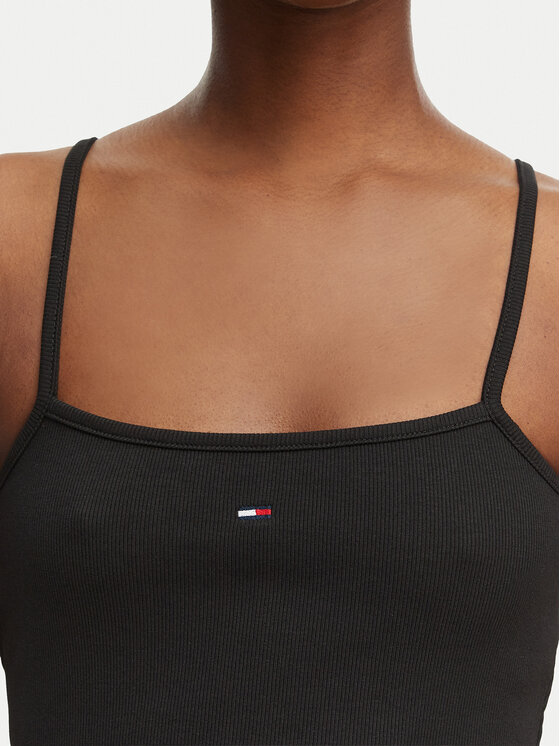 Tommy Jeans Tommy Jeans Φόρεμα καλοκαιρινό DW0DW22352 Μαύρο Slim Fit