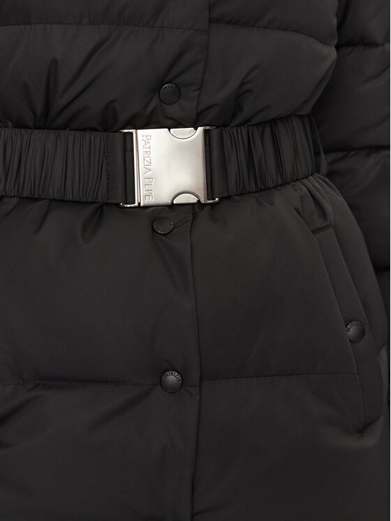 Patrizia Pepe Patrizia Pepe Pehelykabát 2O0074/A332-K103 Fekete Regular Fit