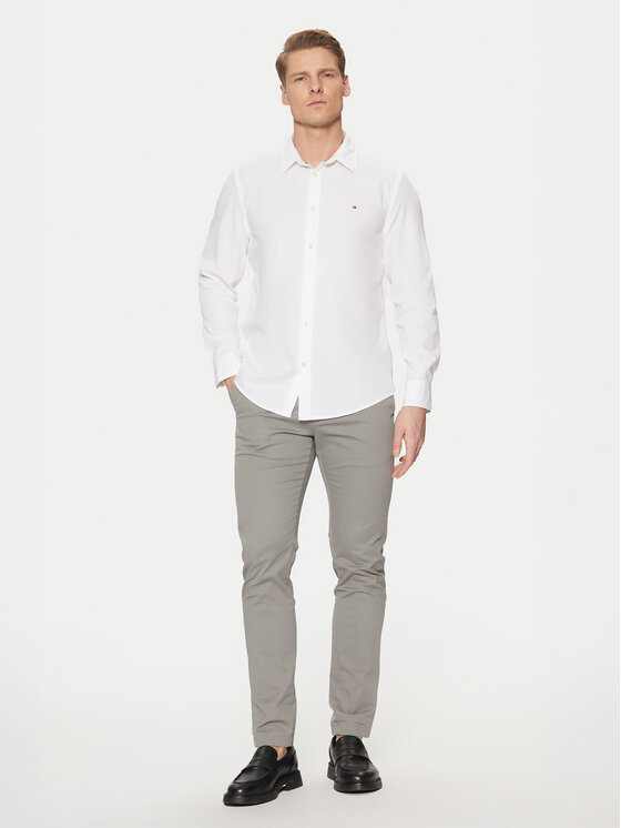 Tommy Hilfiger Tommy Hilfiger Cămașă MW0MW38137 Alb Slim Fit