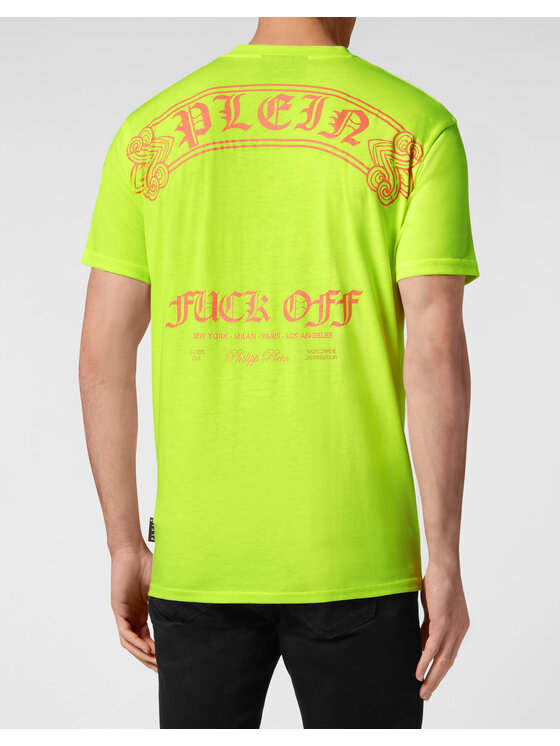 PHILIPP PLEIN PHILIPP PLEIN T-Shirt 433 Żółty Regular Fit