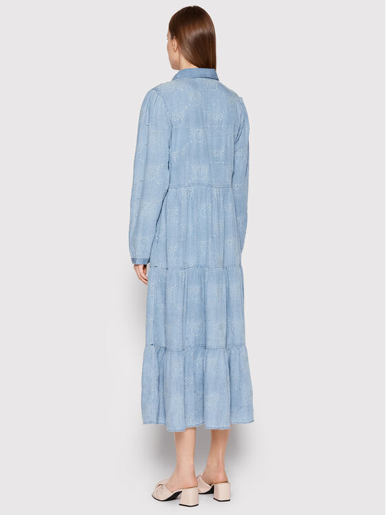 PINKO Pinko Haljina košulja Distratta 1J10UV Y85P Svijetloplava Regular Fit