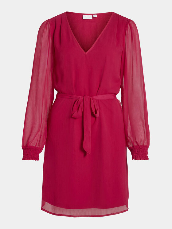 Vila Vila Sommerkleid Falia 14092010 Rot Regular Fit