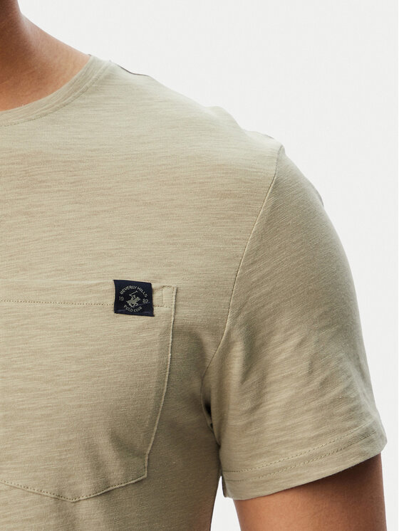 Beverly Hills Polo Club Beverly Hills Polo Club T-Shirt W126-BHMTS-1024-33X Khaki Regular Fit