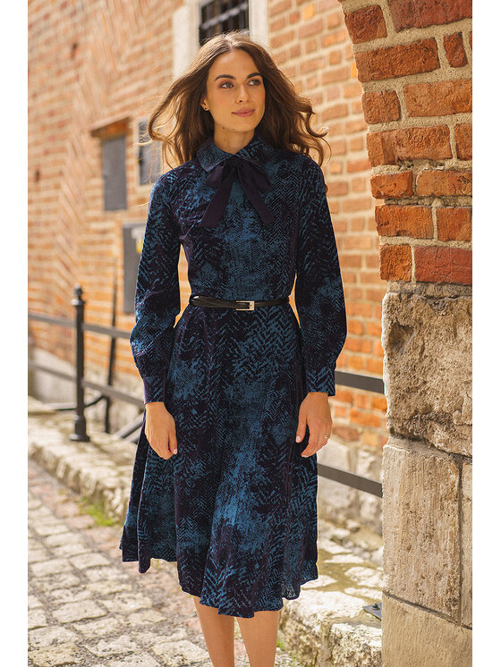 Kasia Zapała Kasia Zapała Sukienka codzienna Ginevra Niebieski Regular Fit