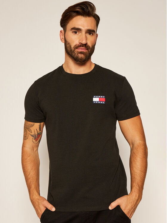Tommy Jeans Póló DM0DM06595 Fekete Regular Fit • Modivo.hu