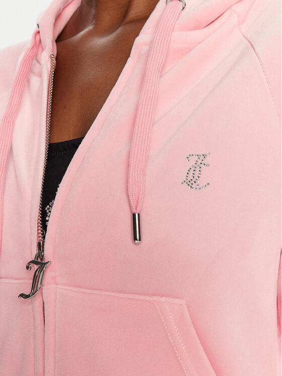 Juicy Couture Juicy Couture Majica dugih rukava Madison JCWA122001 Ružičasta Slim Fit