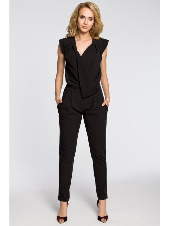 Made of Emotion Made of Emotion Kombinezon M196 Czarny Casual Fit