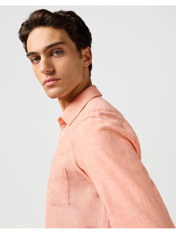 Wrangler Wrangler Koszula 1 PKT SHIRT 112362752 Pomarańczowy Regular Fit