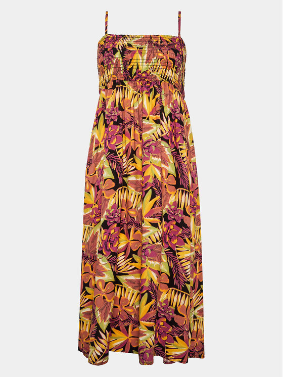 Roxy Roxy Letní šaty Remember Sun Wvsk ERJWK03146 Šedá Slim Fit