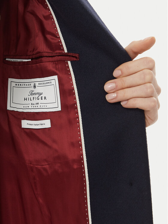 Tommy Hilfiger Tommy Hilfiger Wollmantel WW0WW51106 Dunkelblau Slim Fit