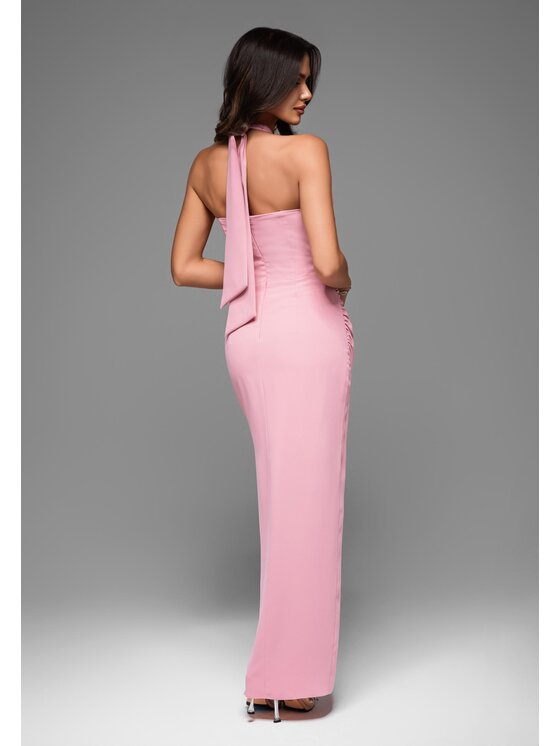 Ombre Ombre Sukienka wieczorowa LA-OM-DLR081 Różowy Regular Fit