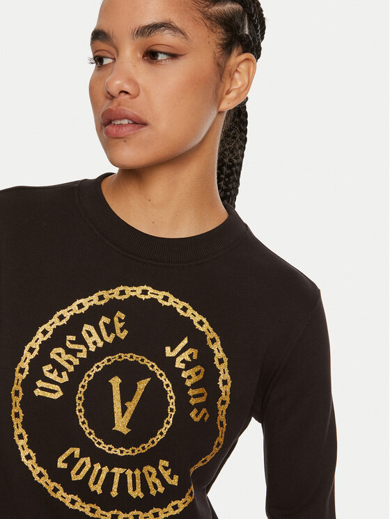 Versace Jeans Couture Versace Jeans Couture Μπλούζα 77HAIT02 CF01T Μαύρο Regular Fit