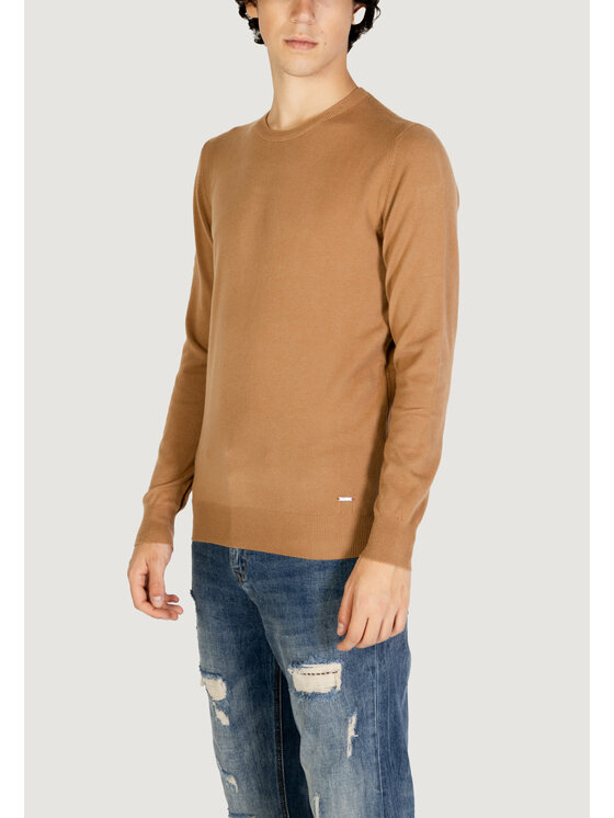 Gianni Lupo Gianni Lupo Sweter GL33398-F24 Brązowy Regular Fit