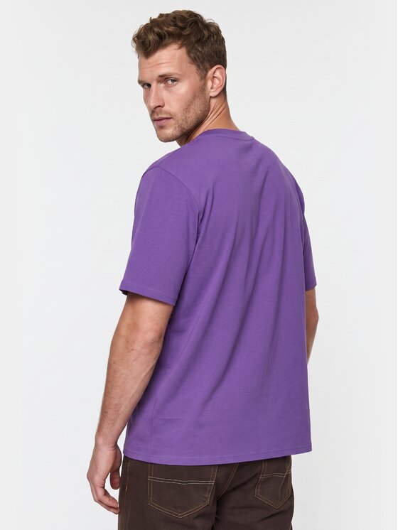 BASICLO BASICLO T-Shirt W-2031-1503 Fioletowy Oversize