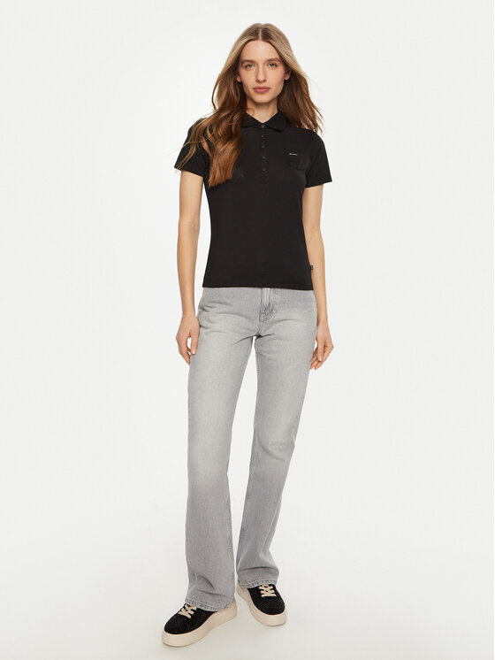 Guess Guess Polokošile W5RP4 7KARS2 Černá Regular Fit