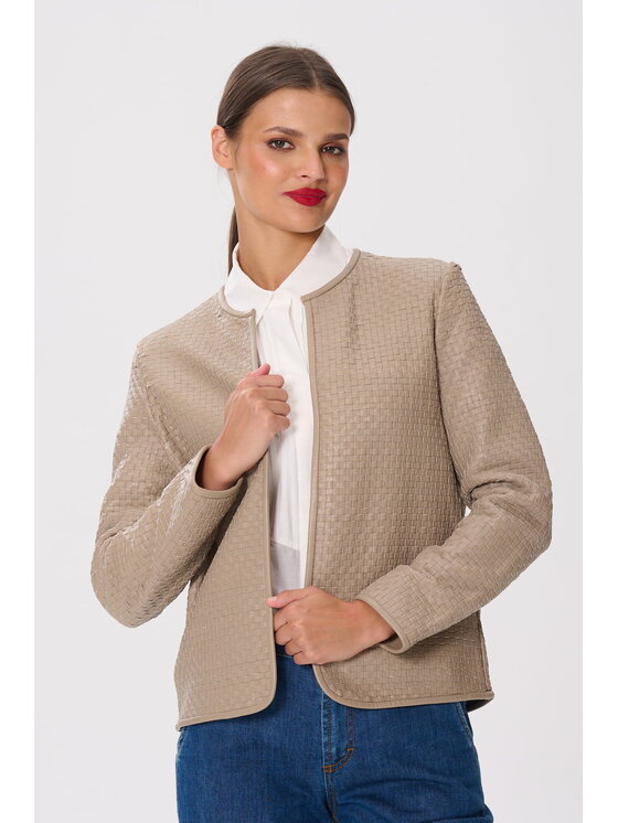 CASTELLANI CASTELLANI Marynarka Serena Beżowy Regular Fit