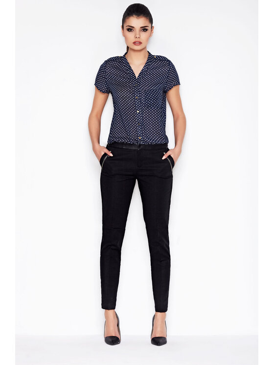 Awama Awama Koszula A071 Granatowy Basic Fit