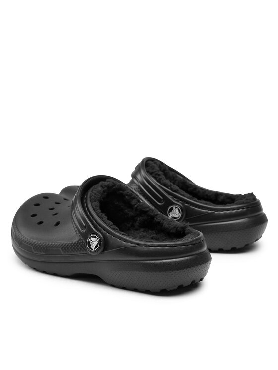 Crocs Crocs Iešļūcenes Classic Lined Clog K 207010 Melns
