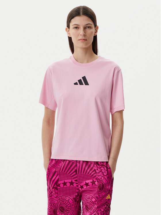adidas Tričko Z.N.E. JC5401 Ružová Regular Fit