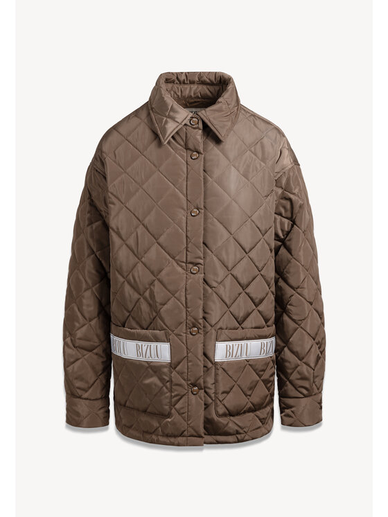 BIZUU BIZUU Kurtka przejściowa MARIN OVERSIZED JACKET Brązowy jasny Standard Fit