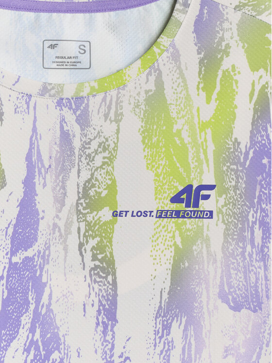 4F 4F Koszulka rowerowa GET LOST FEEL FOUND Koralowy Regular Fit
