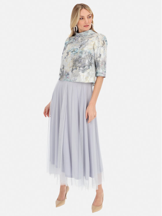 L’AF L’AF Spódnica maxi Gamma Szary Regular Fit