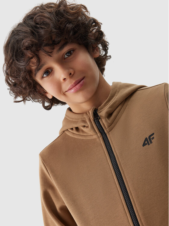 4F 4F Mikina 4FJWSS24TSWSM0926-83S Hnedá Regular Fit