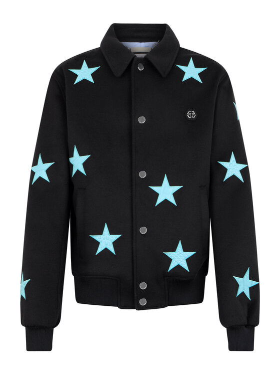 PHILIPP PLEIN PHILIPP PLEIN Kurtka puchowa 29056 Granatowy Regular Fit
