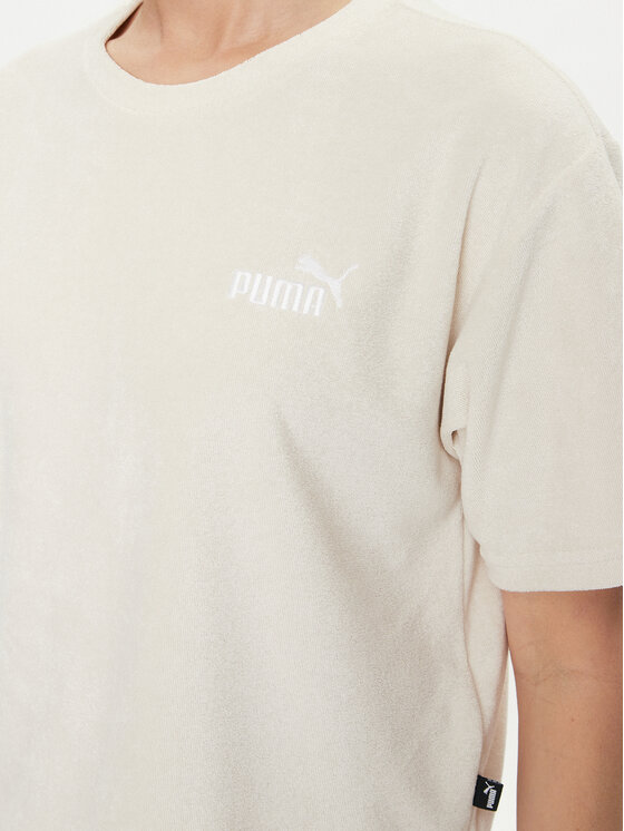 Puma Puma Marškinėliai Ess Elevated 677947 Écru Regular Fit