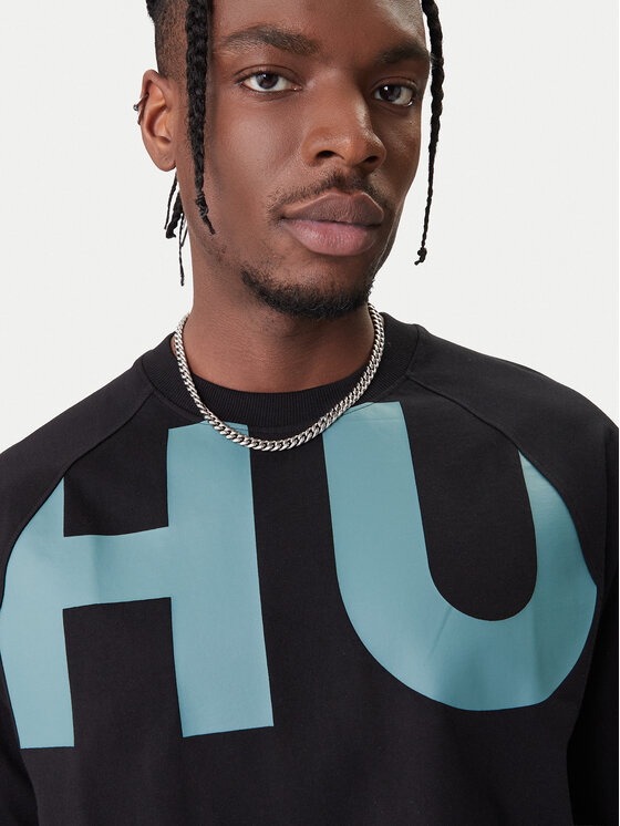 HUGO HUGO Tricou Nalftee 50552485 Negru Loose Fit