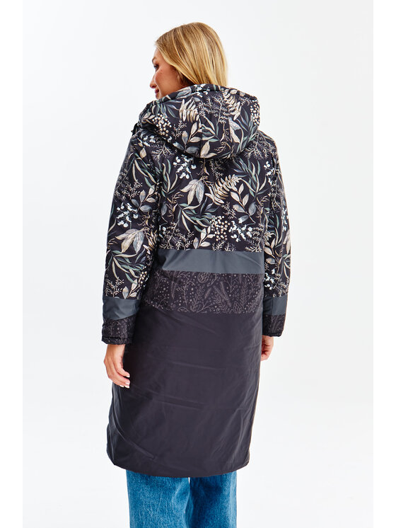 NAOKO NAOKO Zimní kabát Moss Garden Černá Regular Fit