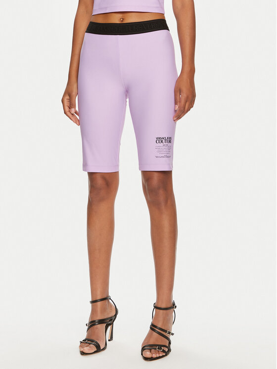 Versace Jeans Couture Biker shorts 76HAC1A6 Viola Skinny Fit, taglia : 40