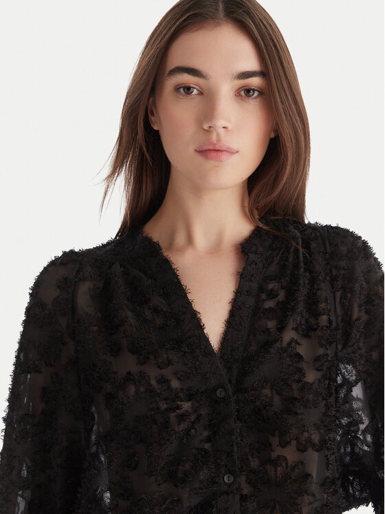 ONLY ONLY Блуза Korsa 15360837 Черен Oversize