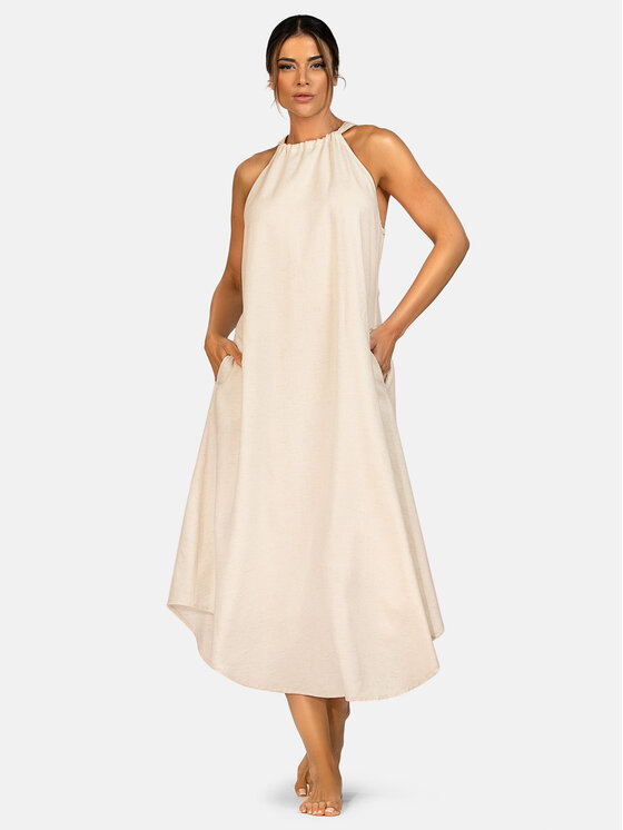 Feba Feba Vestito estivo F252 Beige Relaxed Fit