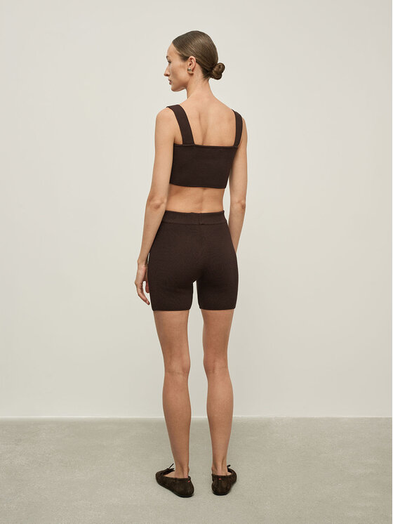La Mania La Mania Szorty sportowe ENDING Brązowy Classic Fit