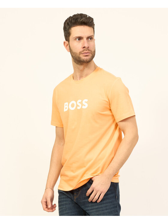 BOSS Boss T-Shirt 50503276-813 Pomarańczowy Regular Fit
